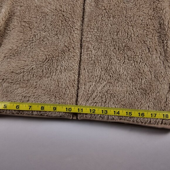 NWT Uniqlo Women’s Fluffy Yarn Fleece Full-Zip Jacket Beige Teddy Coat Large - Picture 9 of 11